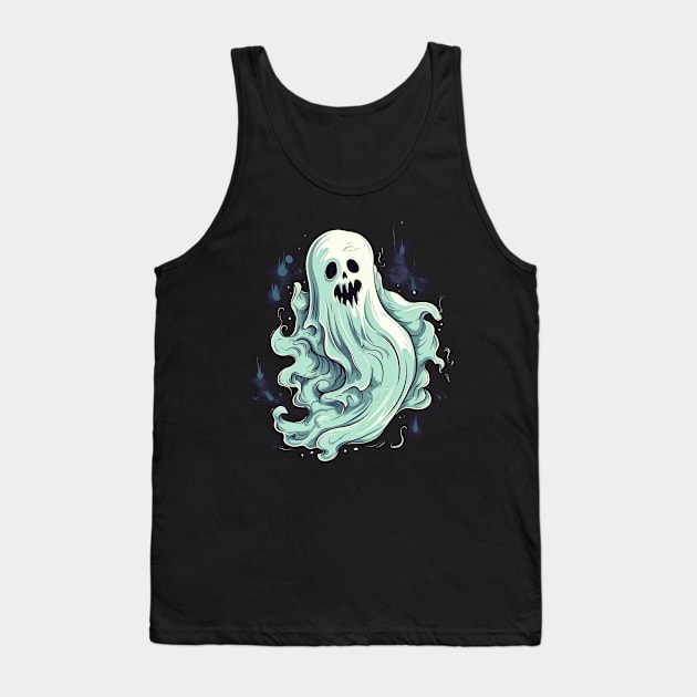 Eerie Halloween Ghoul Art - Spooky Season Delight Tank Top by Captain Peter Designs